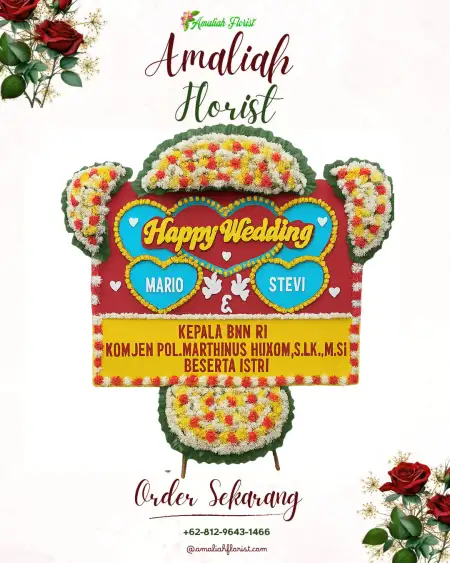 Papan Bunga Pernikahan Kamasi